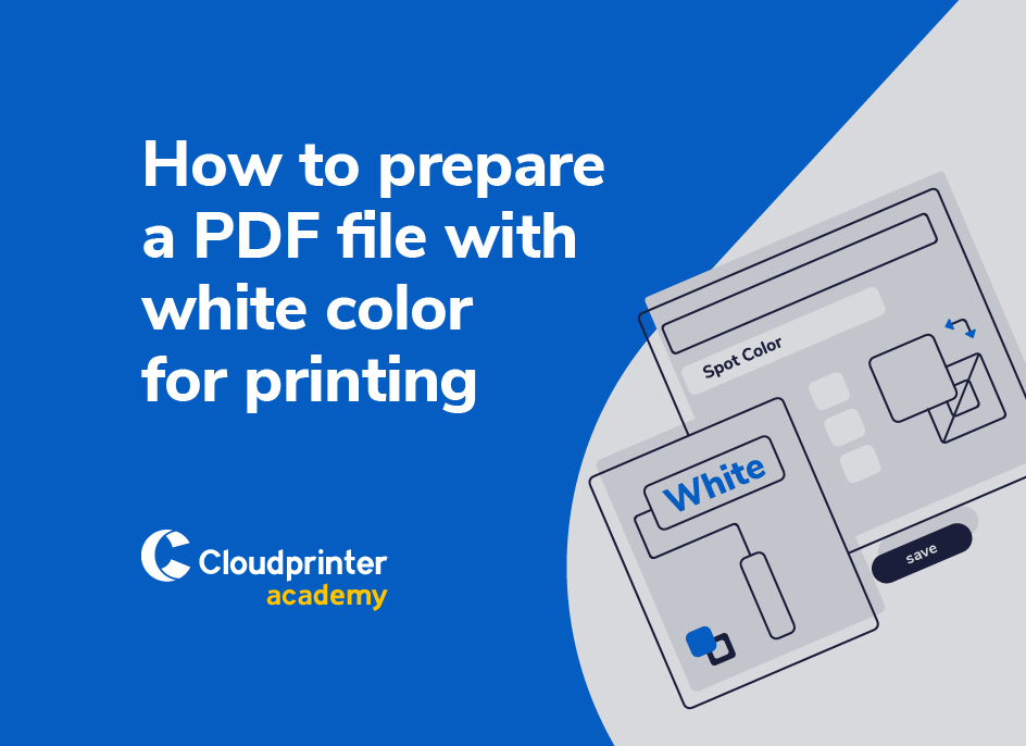 How to prepare a PDF file with white color for printing